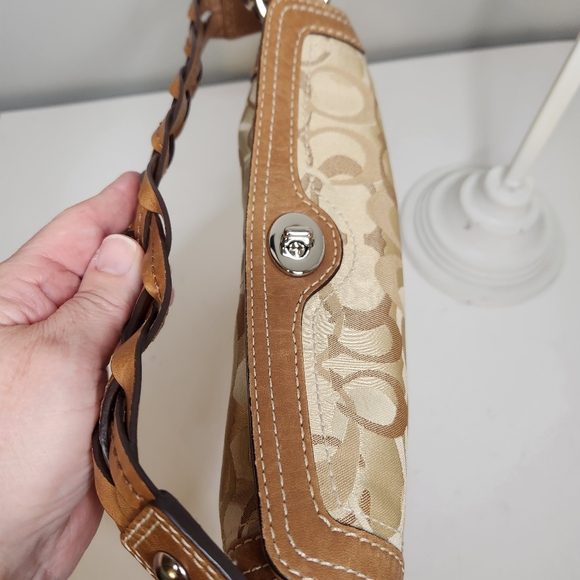 coach chelsea tan signature c braided shoulder bag c0771- 10990 - Picture 11 of 12